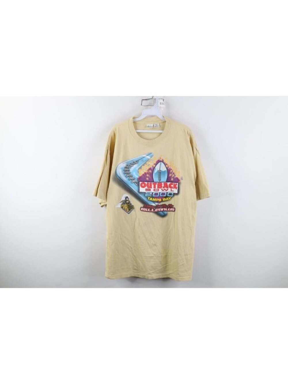 Vintage Y2K Mens XL 2000 Outback Bowl Purdue University Football T-Shirt USA